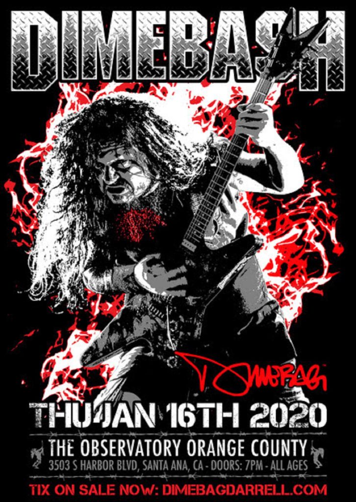Dimebash: All-Star Jam Honors "Dimebag" Darrell Abbott January 16 In Santa Ana, CA
