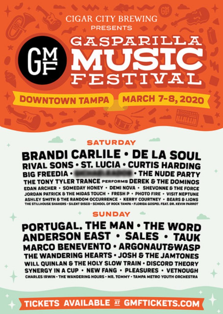 Tampa’s Gasparilla Music Festival Releases Lineup and Performance Times