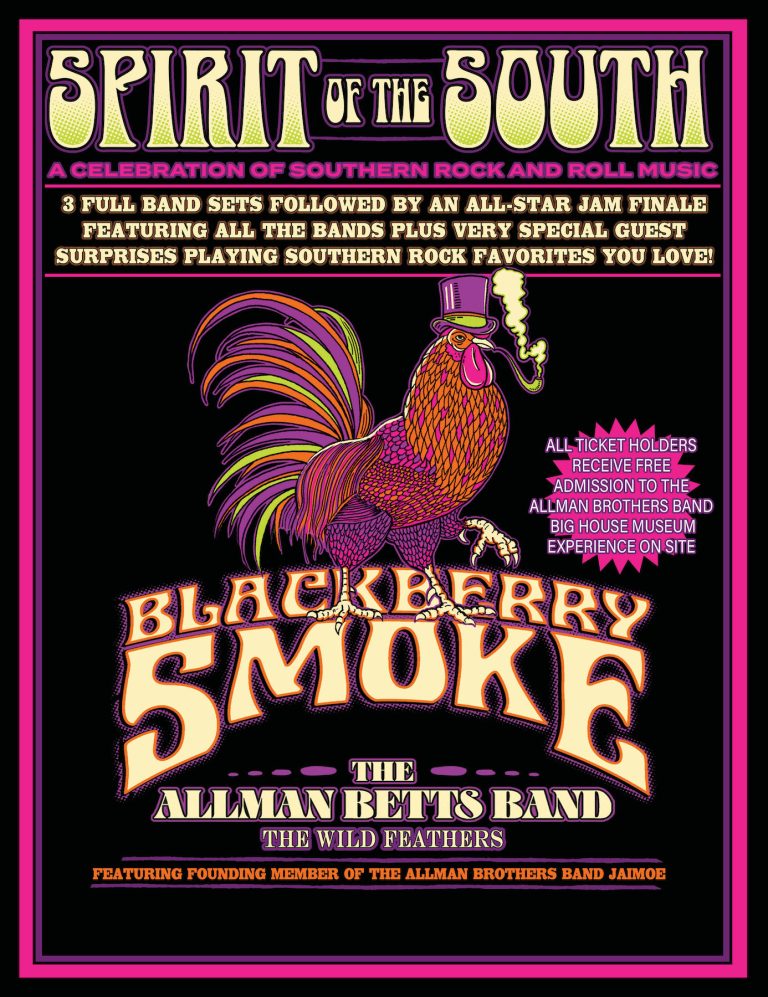Blackberry Smoke confirms “Spirit of the South Tour: A Celebration of Southern Rock and Roll Music,” featuring The Allman Betts Band, The Wild Feathers and The Allman Brothers Band's Jaimoe