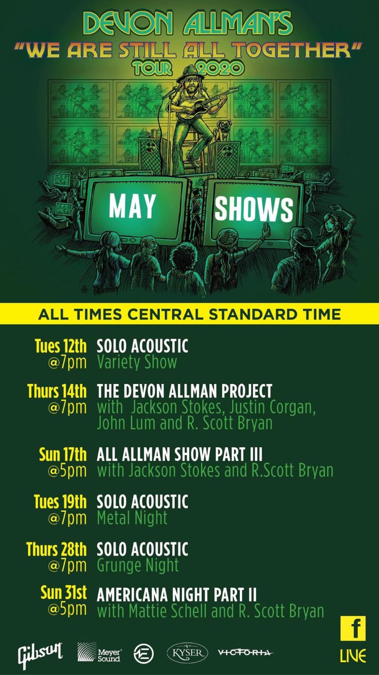 Devon Allman announces May schedule for the "We Are Still All Together" tour