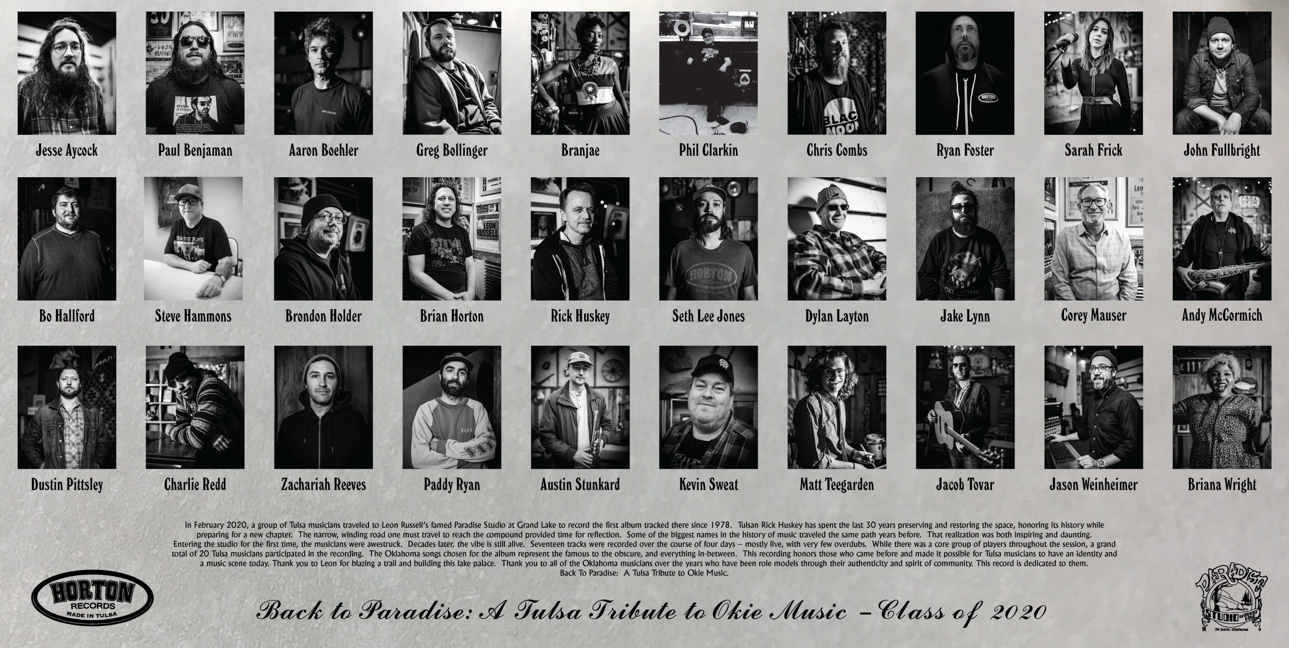 Back To Paradise:  A Tulsa Tribute to Okie Music – CD out 8/28