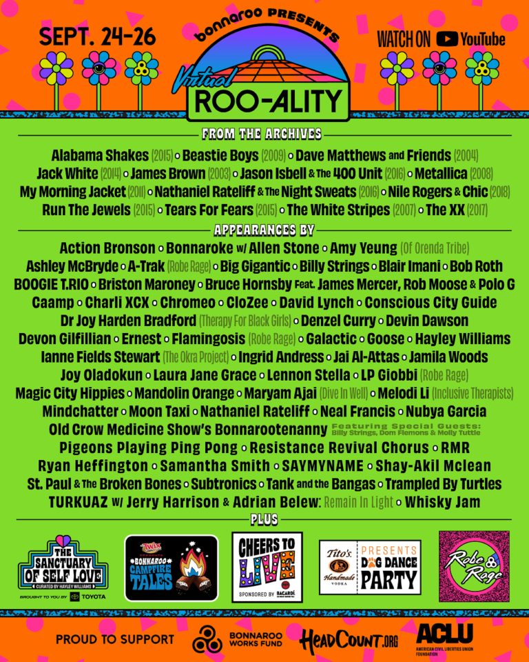 Bonnaroo announces Virtual ROO-ALITY; free three-day online festival September 24-26