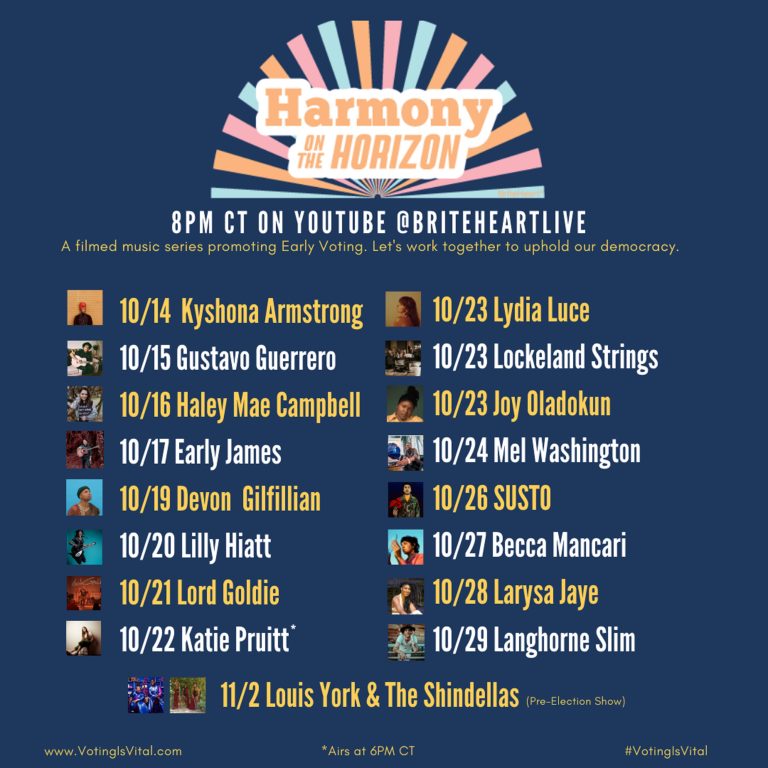 BriteHeart Announces Schedule For Harmony on the Horizon Early Vote Concert Series