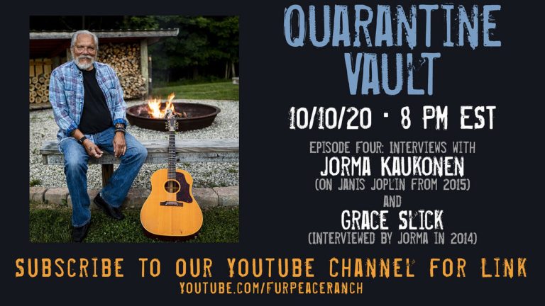 Fur Peace Ranch Guitar Camp to aire special archive Interview with Jorma & Grace Slick