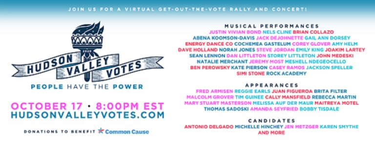 Hudson Valley Votes Virtual Concert This Sat. Oct. 17