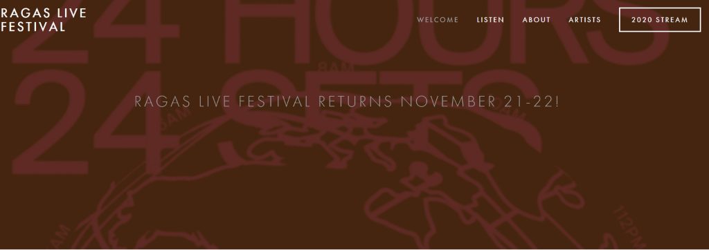 Ragas Live Festival 2020 reimagines the world music festival with an epic 24-hour, 24 set Live Broadcast