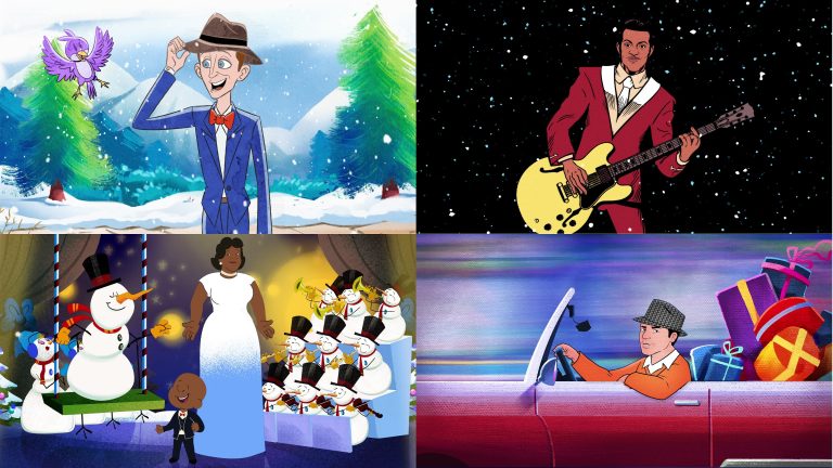 Bing Crosby, Chuck Berry, Ella Fitzgerald and Frank Sinatra Usher In The Holidays in Newly Created Animated Videos