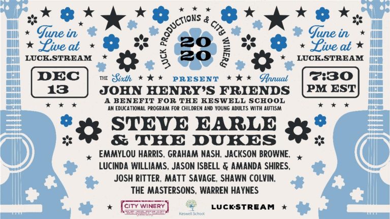 Steve Earle, Luck Productions, and City Winery Host 6th Annual John Henry’s Friends Benefit Concert For Autism