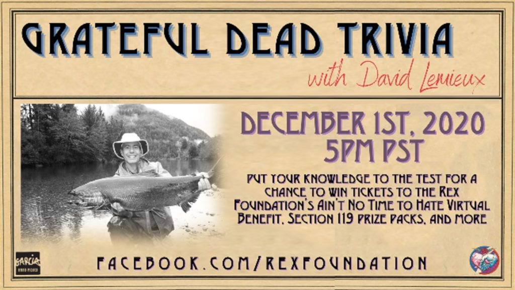 Join Rex Foundation for Grateful Dead Trivia with David Lemieux December 1