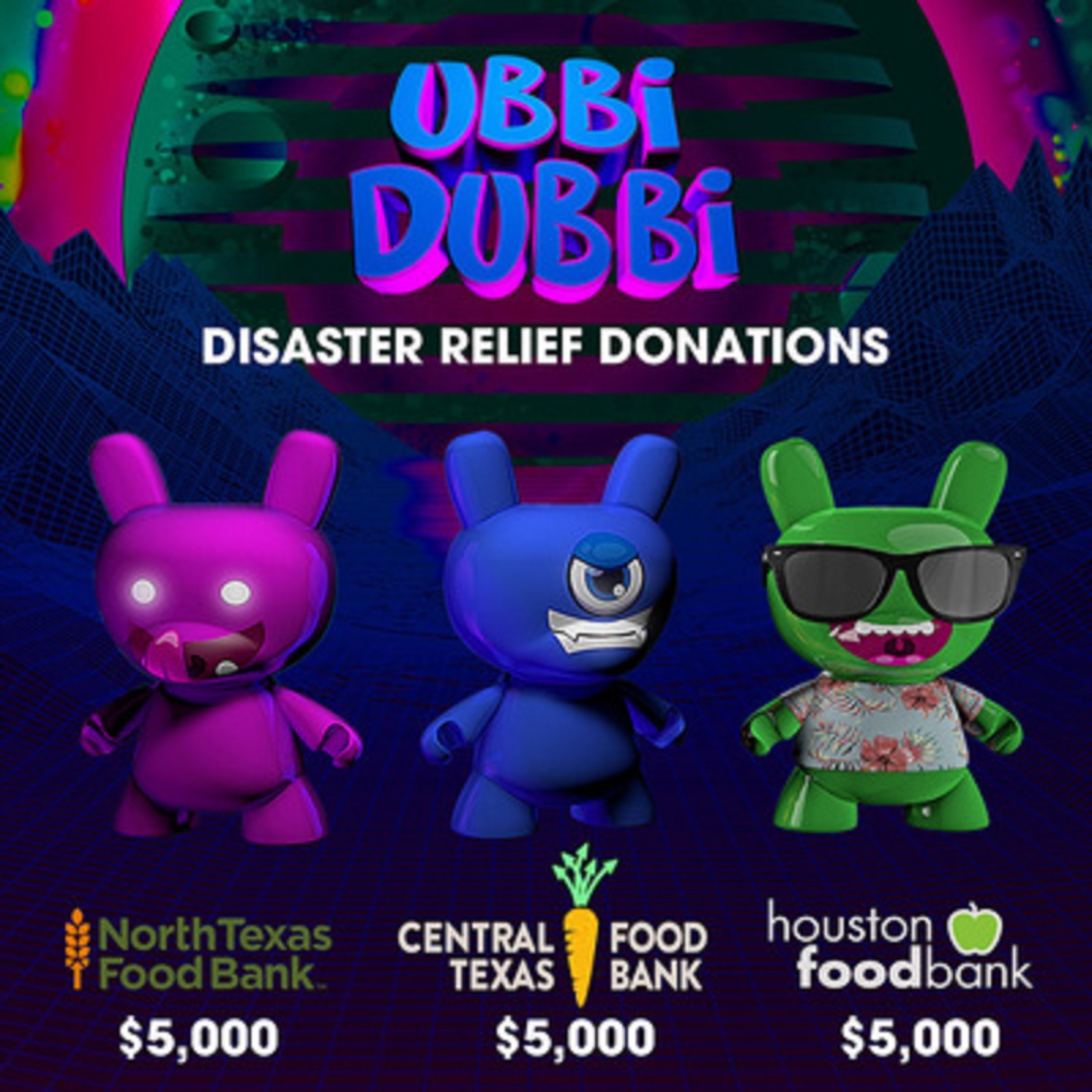 Ubbi Dubbi Festival Producers, Disco Donnie Presents,  Donate $15,000 To Texas Food Banks in Wake of Winter Storms