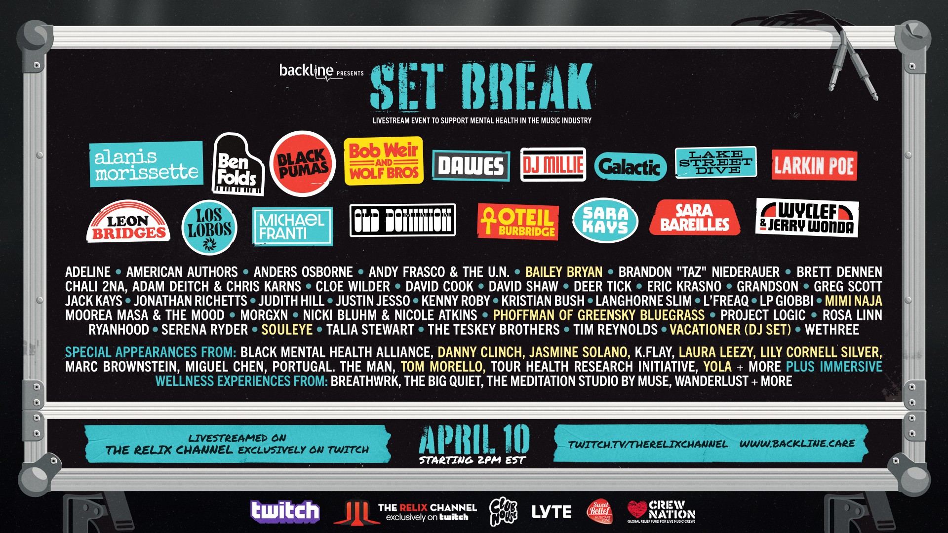 Tom Morello, Old Dominion, Wyclef & Jerry Wonda + More Added To Backline’s “Set Break” Livestream Event