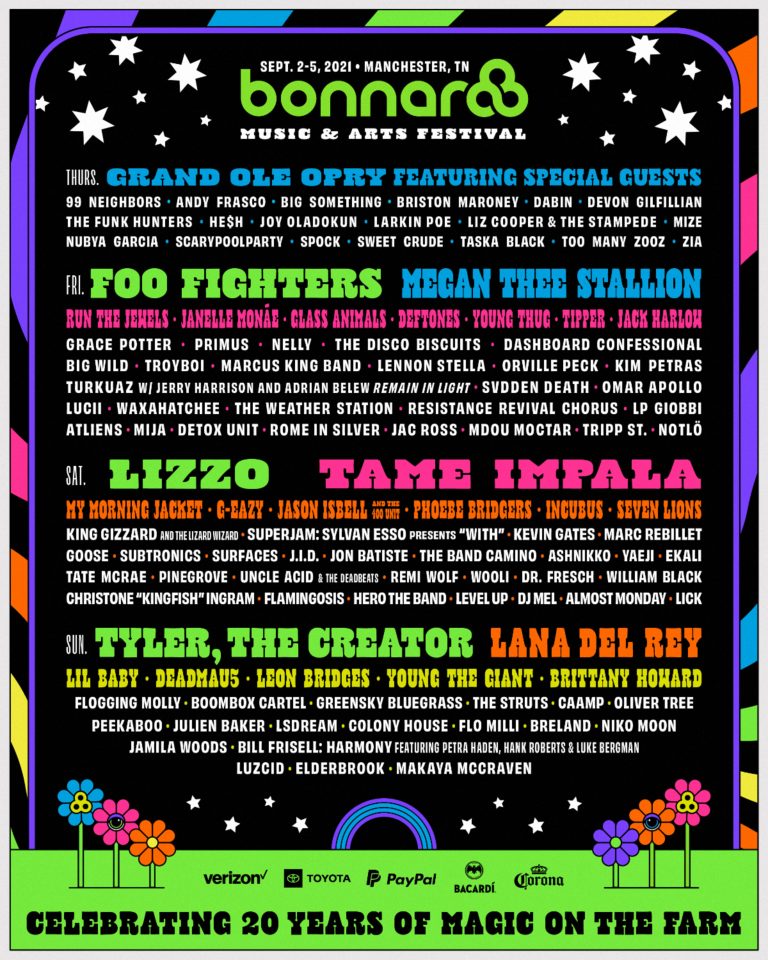 Bonnaroo announces 2021 lineup