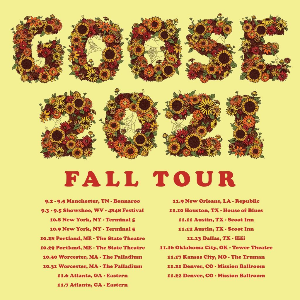 GOOSE ANNOUNCES 2021 FALL TOUR DATES