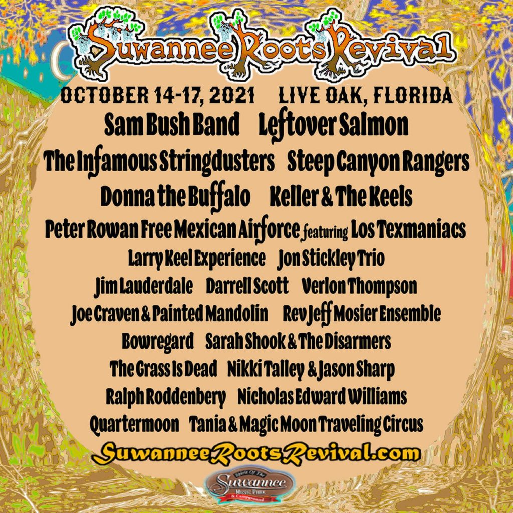 Suwannee Roots Revival Oct 14-17 w/ Sam Bush, Leftover Salmon, The Infamous Stringdusters