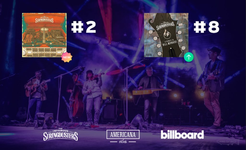 The Infamous Stringdusters Crack the Top Ten Billboard Charts in Two Positions this Week