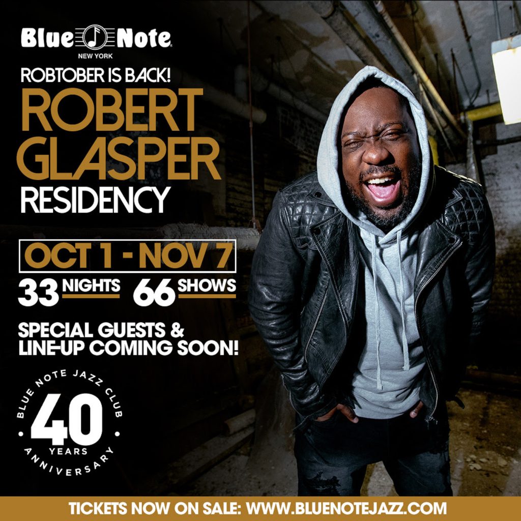 Blue Note Announces Robert Glasper "Robtober" Fall Residency