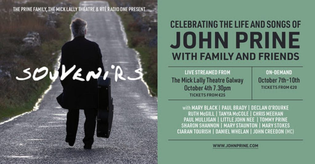 “Souvenirs: Celebrating the Life and Songs of John Prine with Family and Friends” livestream on October 4