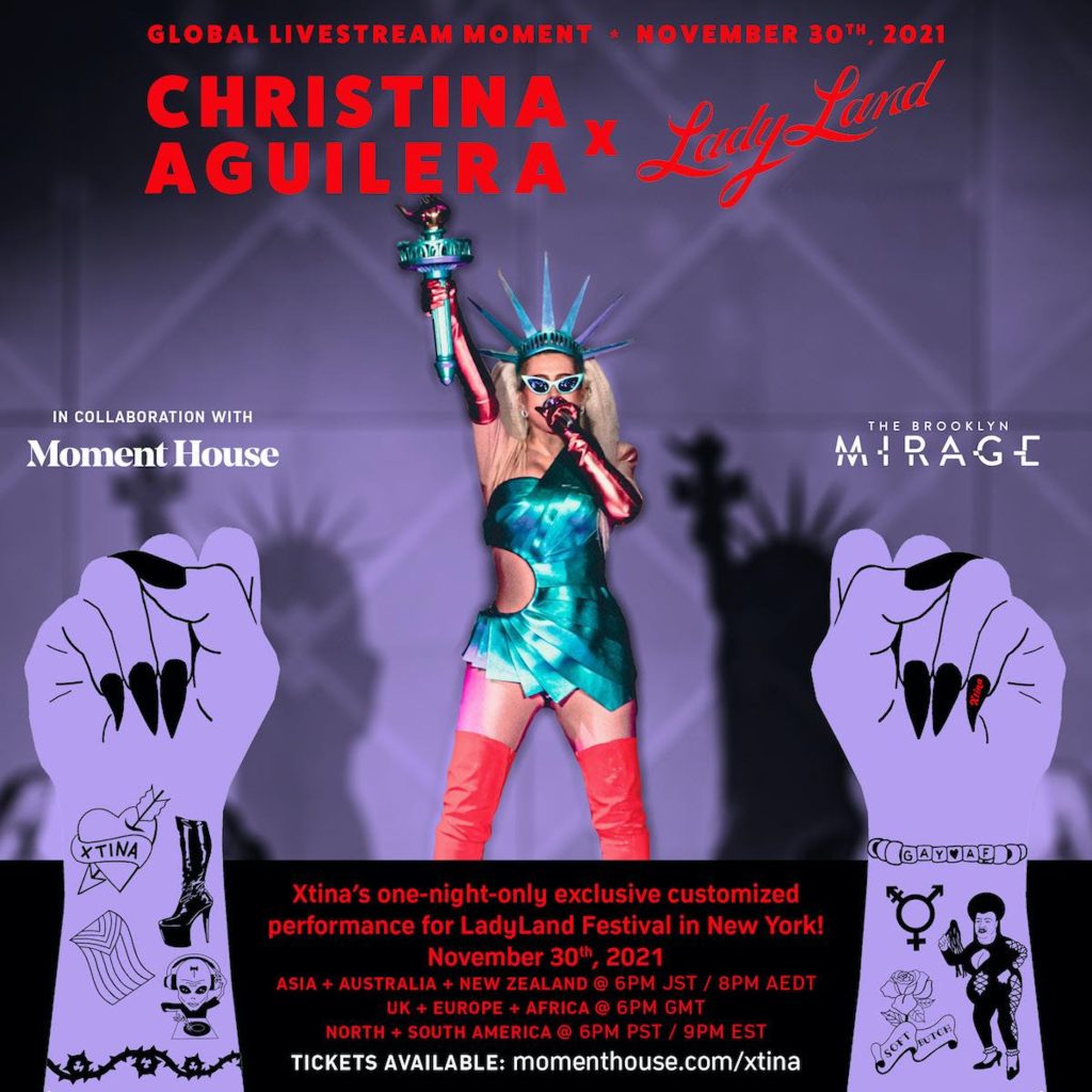 CHRISTINA AGUILERA’S LADYLAND 2021 HEADLINING PERFORMANCE TO STREAM 11/30/21