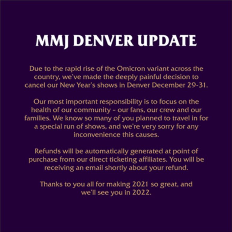 CANCELLED – MY MORNING JACKET – Mission Ballroom