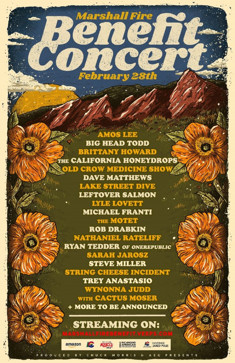 AEG Presents, Governor Polis, Community Foundation of Boulder Announce Benefit Concert to Provide Relief for Marshall Fire Disaster Survivors