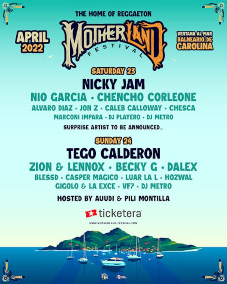 San Juan, PR's First Reggaeton Festival, Motherland Festival Announces Nicky Jam, Tego Calderon, Becky G + Venue April 23, 24 2022