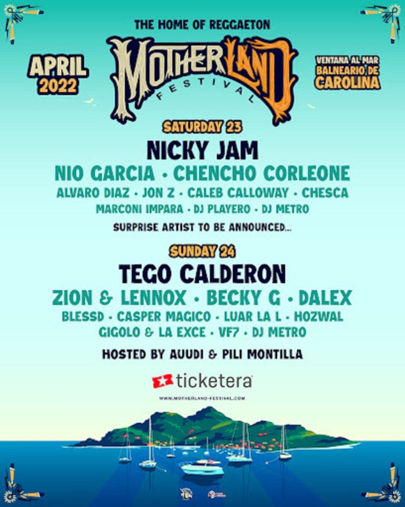 San Juan, PR's First Reggaeton Festival, Motherland Festival Announces Nicky Jam, Tego Calderon, Becky G + Venue April 23, 24 2022