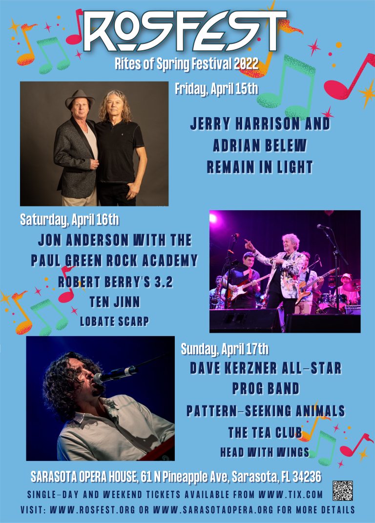 April 15-17 The Return of RoSFest – Art & Prog Rock Festival