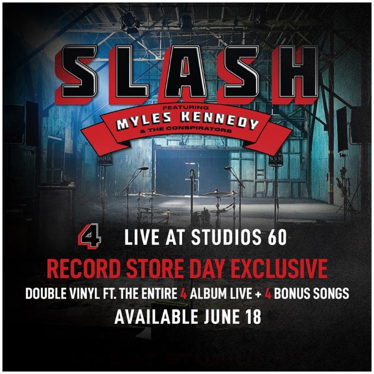 Record Store Day Exclusive-Slash Ft. Myles Kennedy & The Conspirators ‘Live At Studios 60’- Double Vinyl Limited Edition Release Out June 18