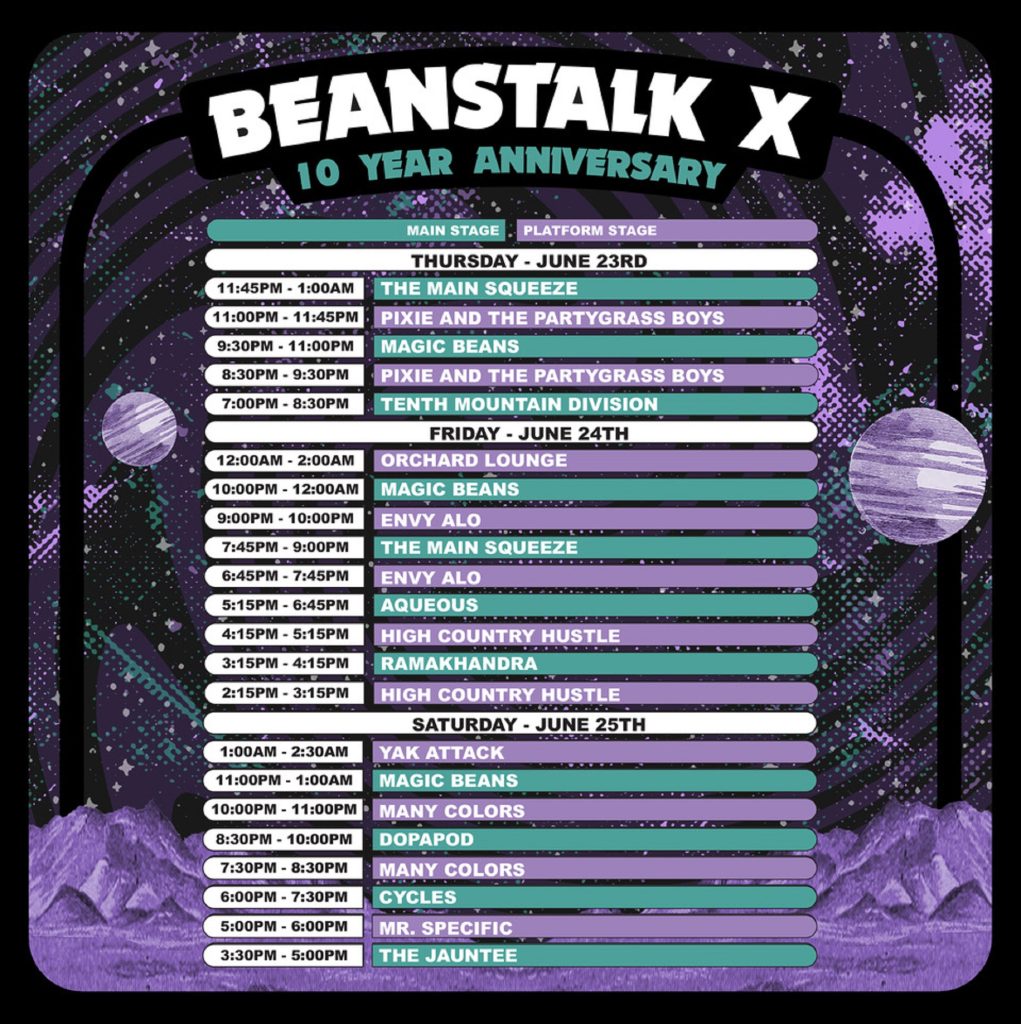 MAGIC BEANS ANNOUNCE TENTH ANNUAL BEANSTALK MUSIC AND MOUNTAINS FESTIVAL SCHEDULE