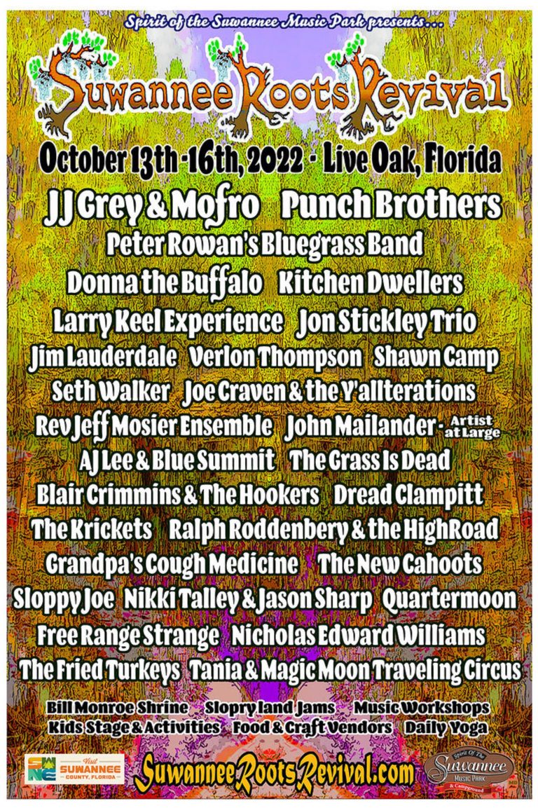 Suwannee Roots Revival Adds Larry Keel Experience and John Mailander – Oct 13-16