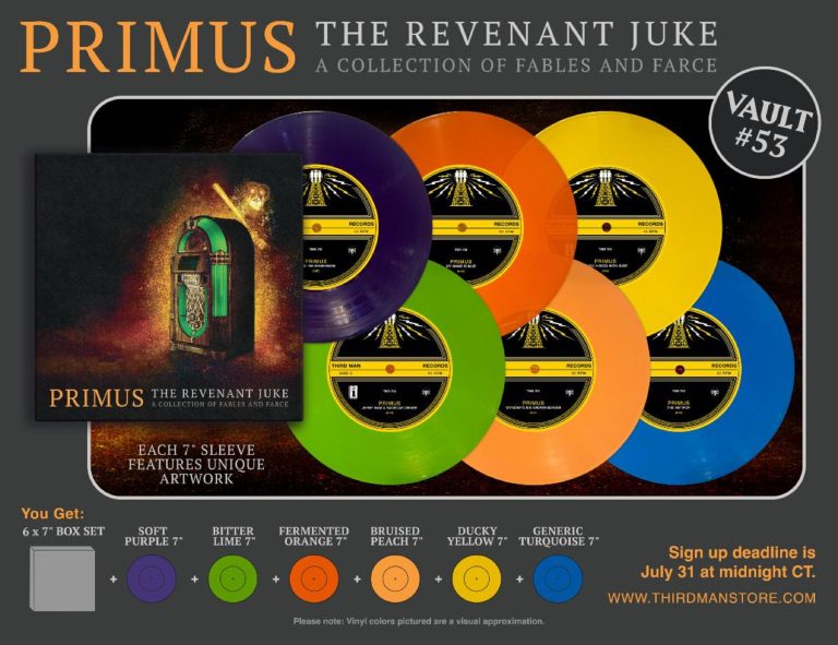 Third Man Records announces Vault Pkg. #53 – 'Primus: The Revenant Juke' 6×7" box set