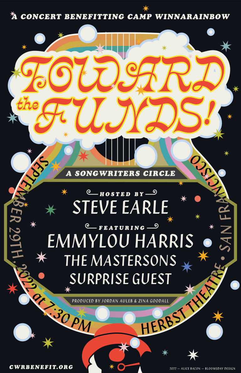 HIPPIE ICON WAVY GRAVY CELEBRATES 47TH ANNIVERSARY OF CIRCUS ARTS CAMP, CAMP WINNARAINBOW, WITH SEPTEMBER 29 BENEFIT CONCERT FEATURING STEVE EARLE, EMMYLOU HARRIS, THE MASTERSONS, AND SURPRISE MUSICAL GUEST