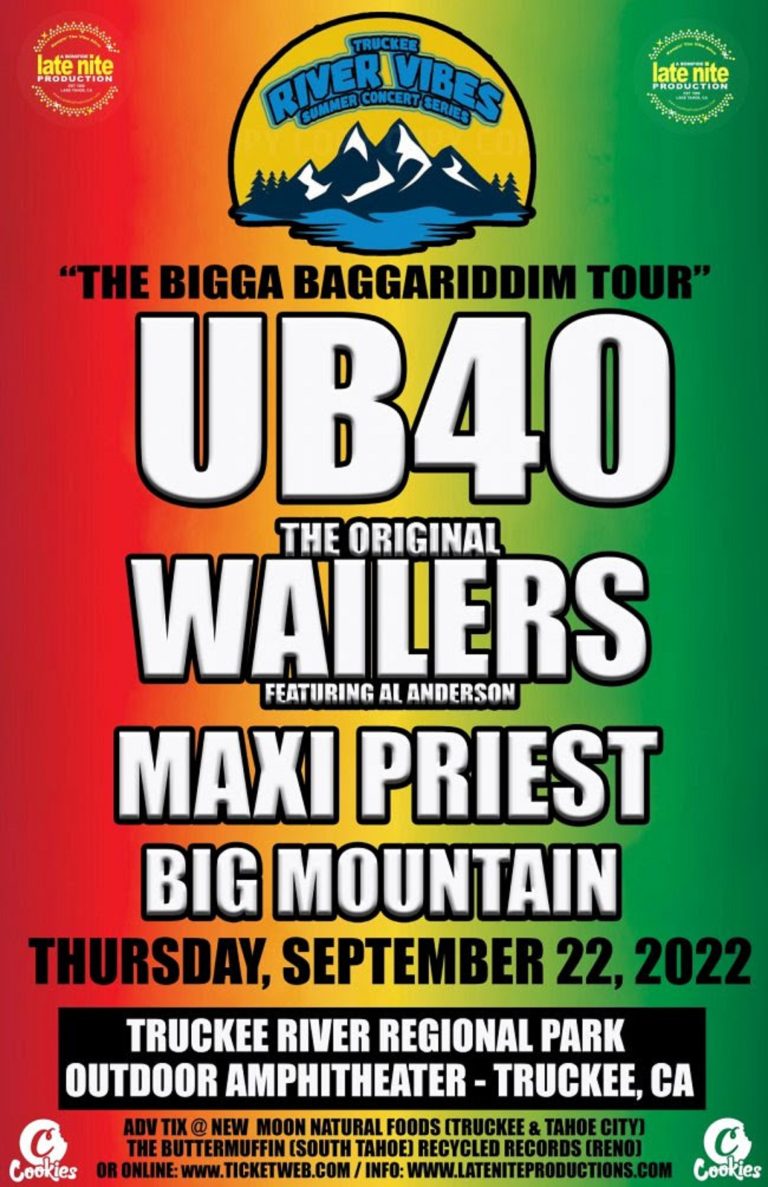 UB40 + The Original Wailers + Maxi Priest + Big Mountain = Bigga Baggariddim Tour in Truckee, CA