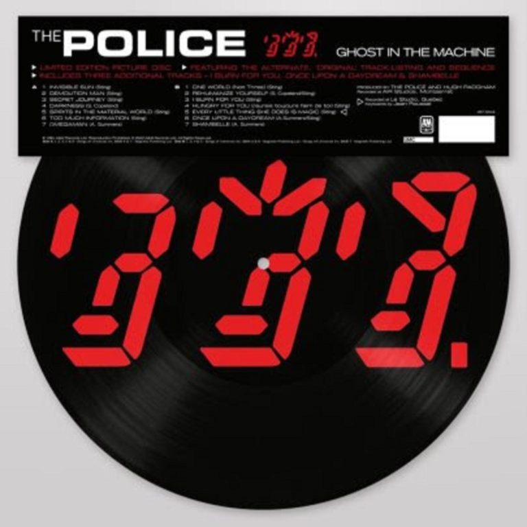 The Police 'Ghost In The Machine' Limited Edition Picture Disc LP Containing ‘Original’ Tracklisting – To be Released November 4