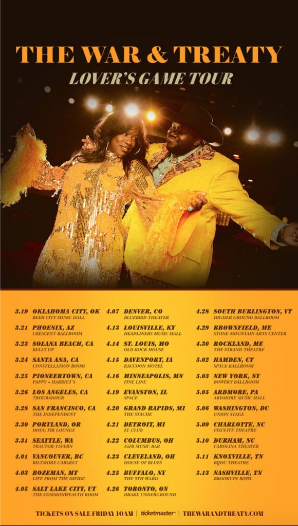The War And Treaty's 2023 LOVER’S GAME TOUR On Sale Friday