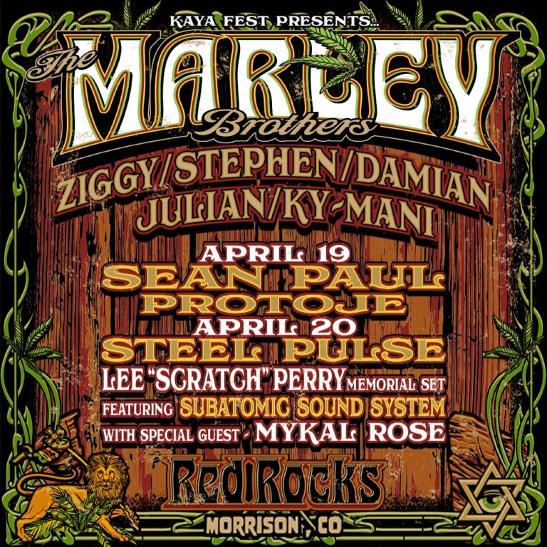 THE MARLEY BROTHERS – Red Rocks Amphitheatre – April 19 + 20, 2023