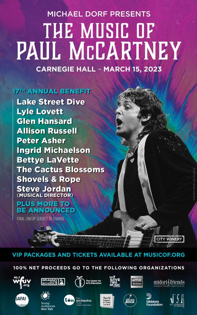 A DAZZLING ARRAY OF A-LIST ARTISTS COME TOGETHER TO PERFORM THE MUSIC OF PAUL MCCARTNEY AT CARNEGIE HALL