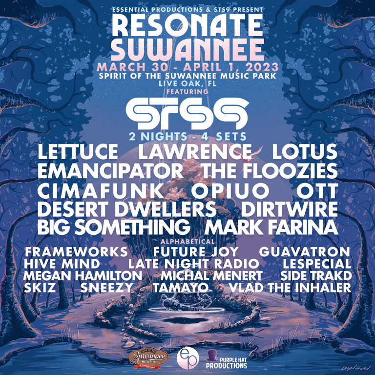 RESONATE SUWANNEE REVEALS 2023 LINEUP WITH STS9, LETTUCE, LAWRENCE, LOTUS, CIMAFUNK, AND MORE