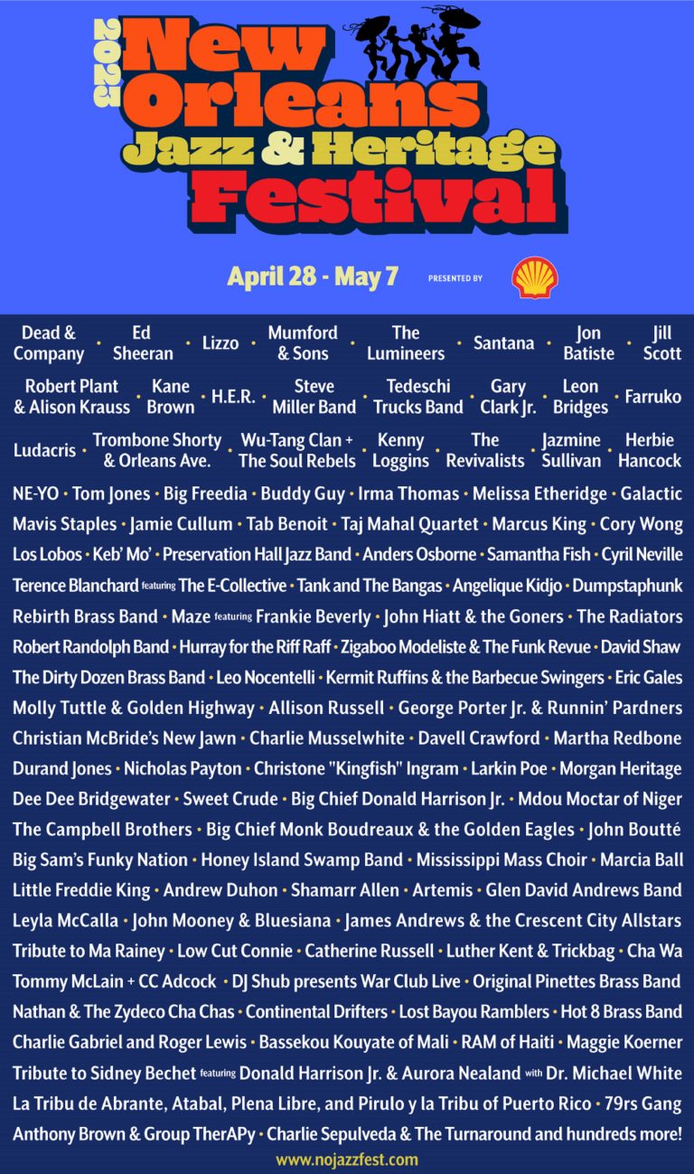 2023 Jazz Fest Music Lineup Announced!