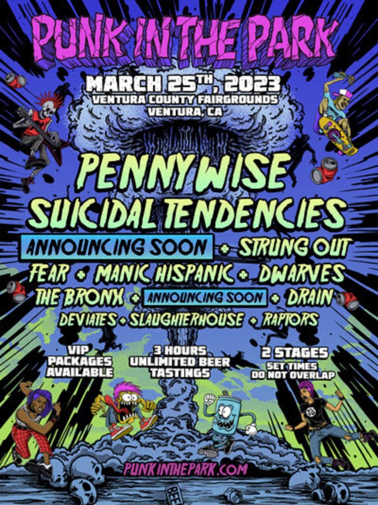 Punk In The Park Ventura – Pennywise, Suicidal Tendencies, Strung Out, Fear & More With Craft Beer Tasting March 25 In Ventura, CA