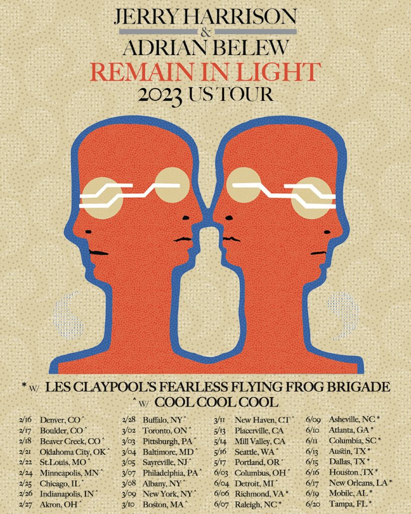 Talking Heads’ Harrison, Belew Announce Additional 2023 Tour Dates