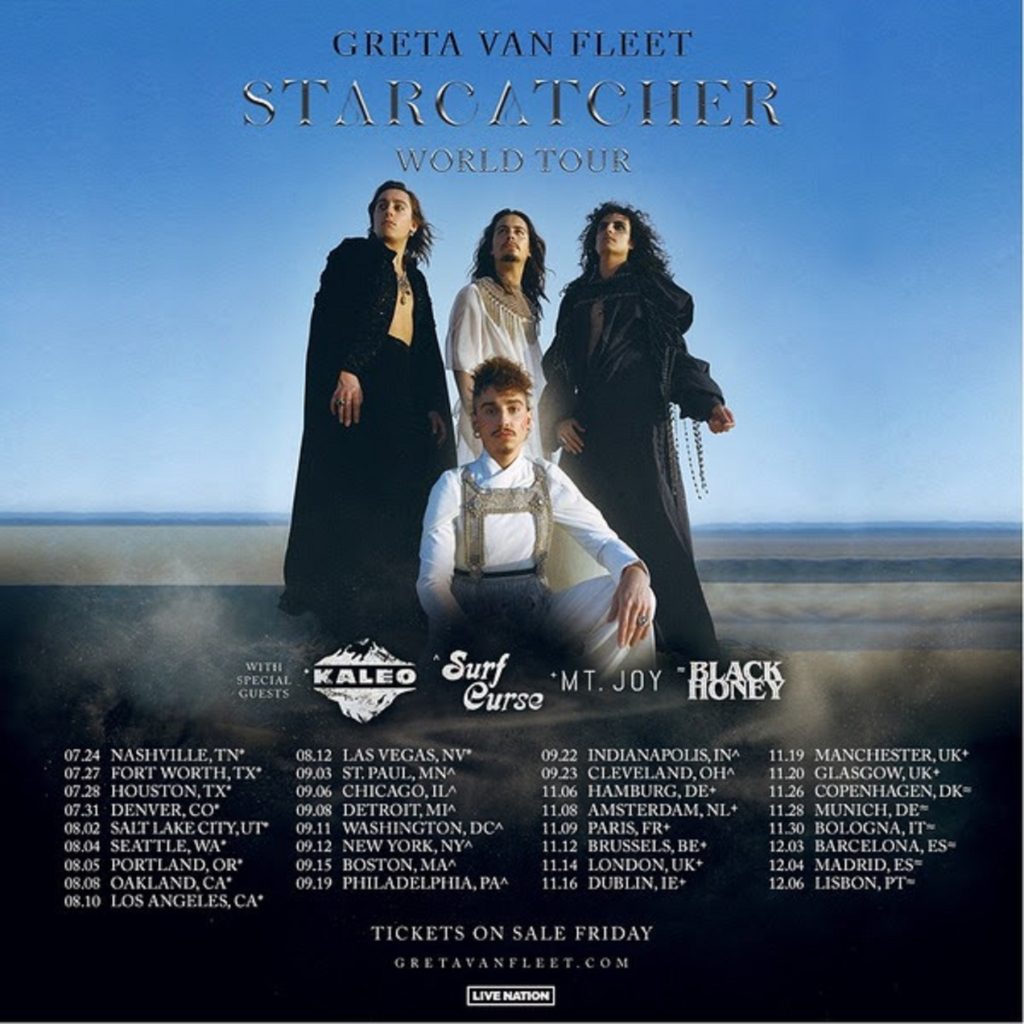 Grammy-winning rock band Greta Van Fleet set Starcatcher World Tour, kicking off July 24