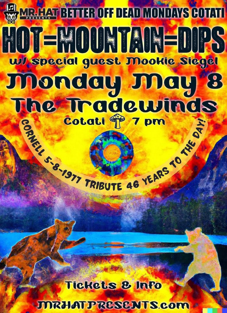 ALL-STAR LINEUP CELEBRATES CORNELL 5/8/77 IN COTATI, CA TONIGHT