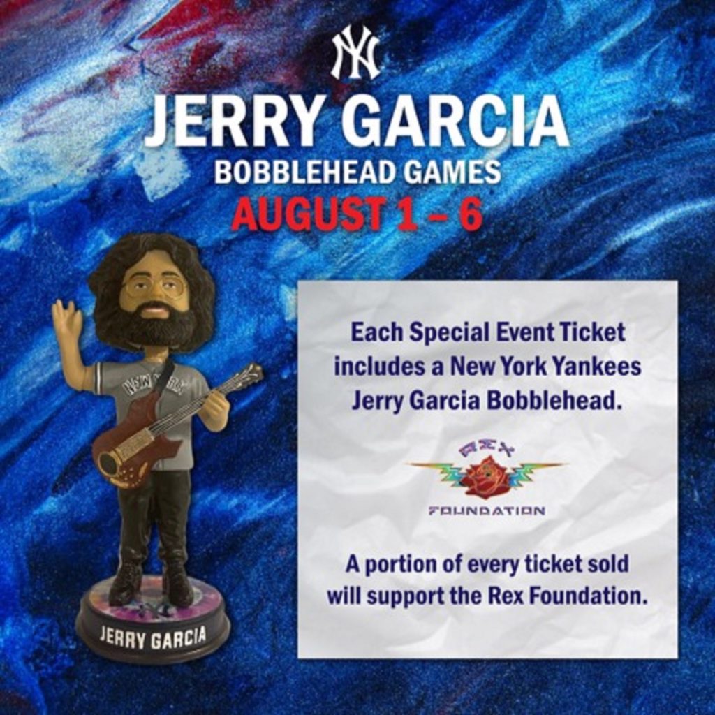 Celebrate "The Days Between" with the New York Yankees at Yankee Stadium: Exclusive Jerry Garcia Bobblehead Night