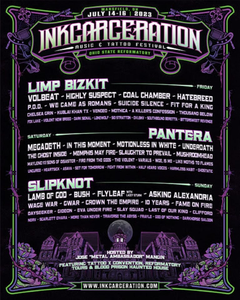 Inkcarceration Music & Tattoo Festival Schedule & On-Site Experiences Announced For July 14-16