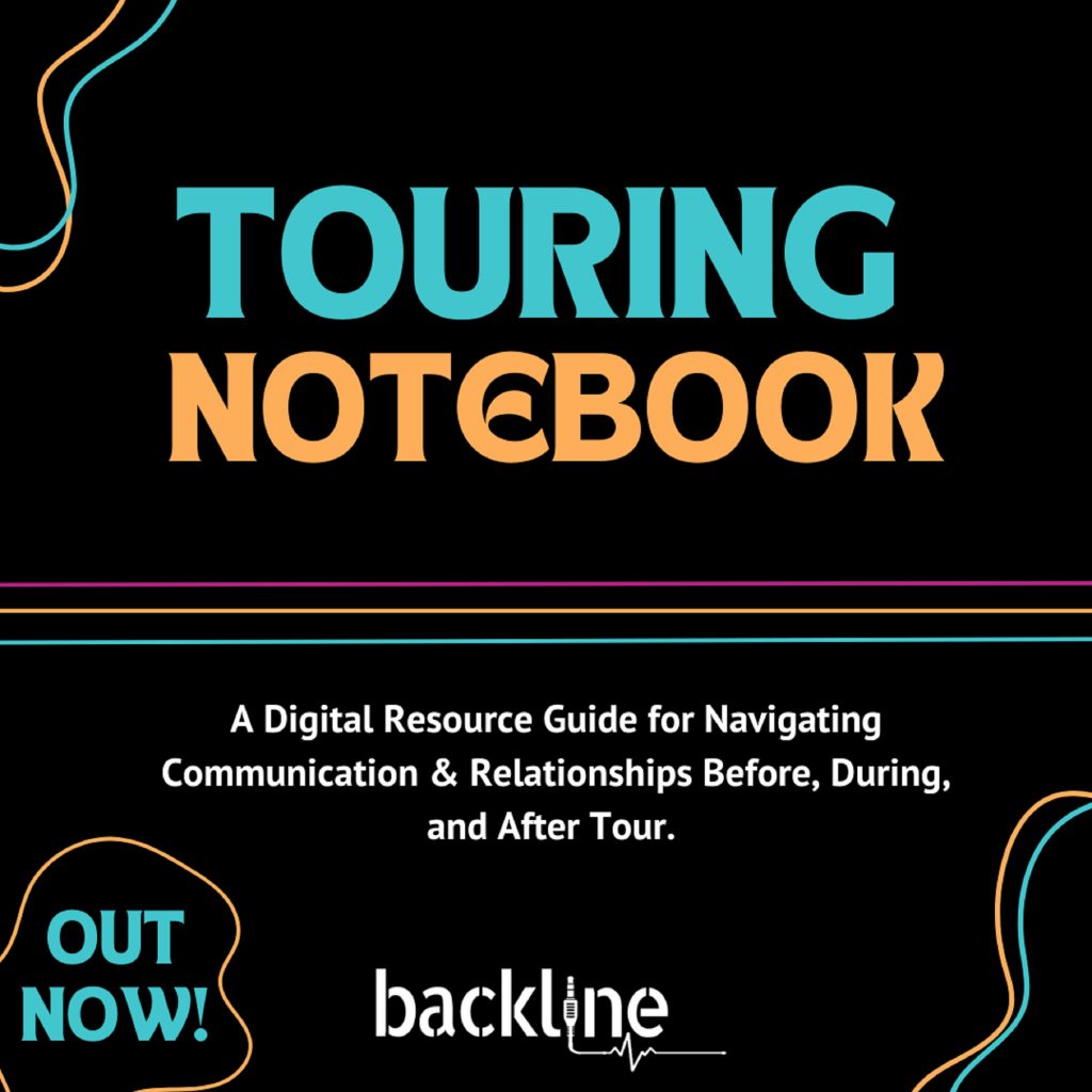 Backline announces free touring notebook: a digital resource supporting the touring music industry