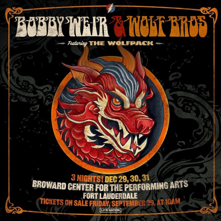 Celebrate the Dawn of 2024 with New Year’s Eve Shenanigans featuring Bob Weir & Wolf Bros and The Wolfpack in Fort Lauderdale, FL!