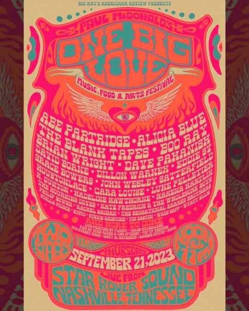Paul McDonald's One Big Love Festival announces Sept 21 lineup featuring over 25 bands and two stages