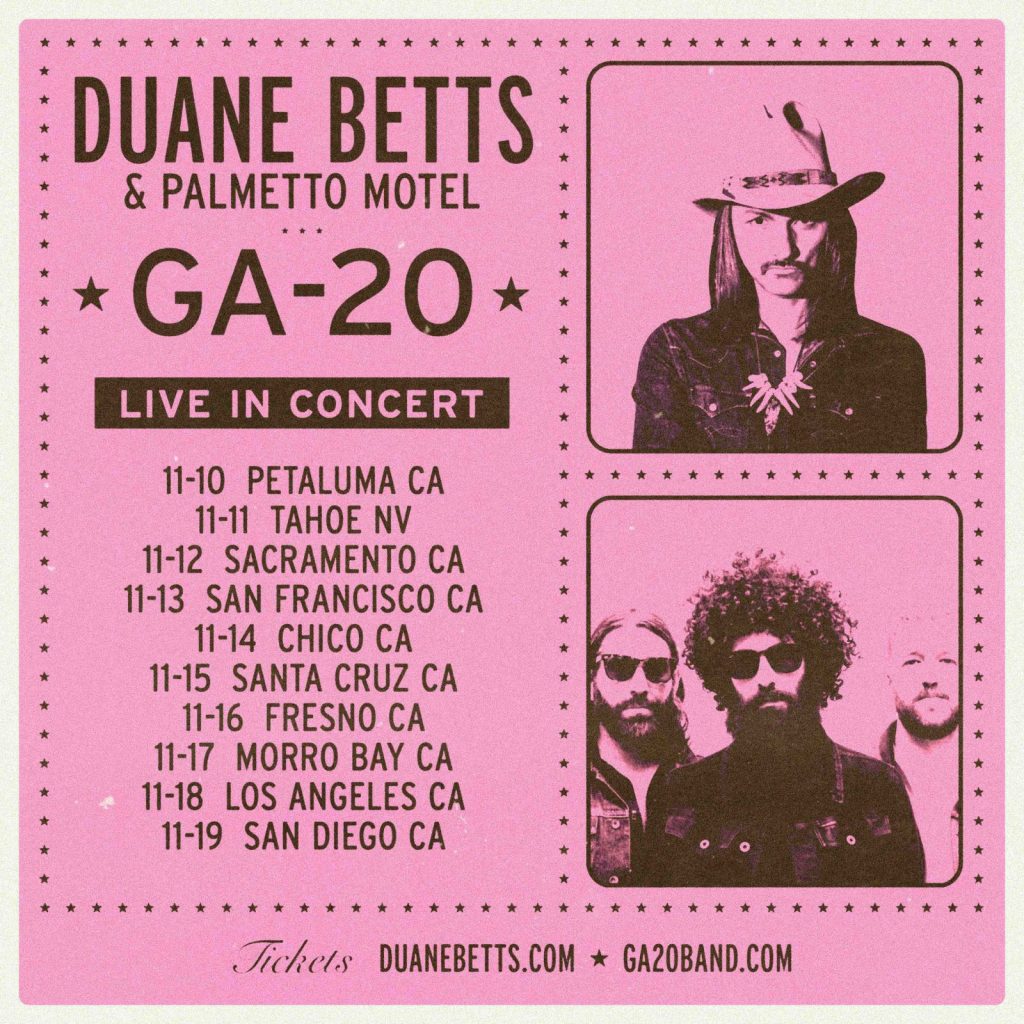Duane Betts Extends Fall Tour | 10 West Coast Shows Added With GA-20