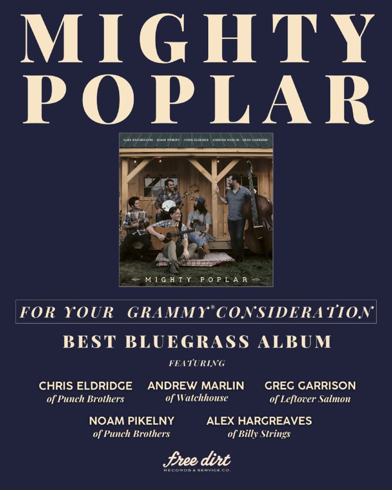 Mighty Poplar Nominated for Best Bluegrass Album at the Grammy Awards